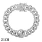 "Bracelet chaîne cubaine Iced Out 12mm de luxe pour femmes et hommes" 014902SL