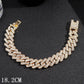 "Bracelet chaîne cubaine Iced Out 12mm de luxe pour femmes et hommes" 011101GD