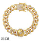 "Bracelet chaîne cubaine Iced Out 12mm de luxe pour femmes et hommes" 014901GD