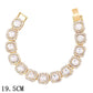 "Bracelet chaîne cubaine Iced Out 12mm de luxe pour femmes et hommes" C012901GD