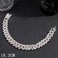 "Bracelet chaîne cubaine Iced Out 12mm de luxe pour femmes et hommes" 011102SL