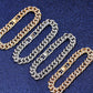 "Bracelet chaîne cubaine Iced Out 12mm de luxe pour femmes et hommes"
