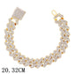 "Bracelet chaîne cubaine Iced Out 12mm de luxe pour femmes et hommes" 015701GD