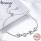 Bracelet de chaîne ajustable pour femme en argent