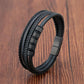 "Bracelet de luxe en acier inoxydable pour homme Black