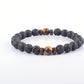 Bracelet de perles de lave naturelles tibétain avec bouddha pour homme 6tiger eye 8mm Beads