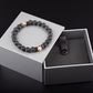 Bracelet de perles de lave naturelles tibétain avec bouddha pour homme