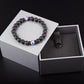 Bracelet de perles de lave naturelles tibétain avec bouddha pour homme