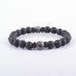 Bracelet de perles de lave naturelles tibétain avec bouddha pour homme 9labradorite 8mm Beads