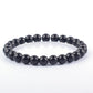 Bracelet de perles de lave naturelles tibétain avec bouddha pour homme 11obisidian 8mm Beads