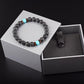 Bracelet de perles de lave naturelles tibétain avec bouddha pour homme