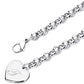 Bracelet en acier inoxydable avec initiale de charme pour femme