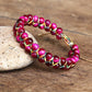 Bracelet en pierres naturelles tressées à la main A175