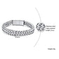 "Bracelet homme VNOX en acier inoxydable : double chaîne de blé polie haute qualité"