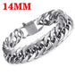 Bracelet homme en acier inoxydable épais HNSP 8MM - 14MM 14MM