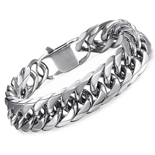 Bracelet homme en acier inoxydable épais HNSP 8MM - 14MM