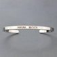 "Bracelet inspirant avec citation positive" SILVER 6