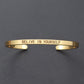 "Bracelet inspirant avec citation positive"