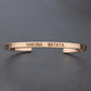 "Bracelet inspirant avec citation positive" ROSE GOLD 6