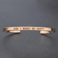 "Bracelet inspirant avec citation positive" ROSE GOLD