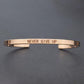 "Bracelet inspirant avec citation positive" ROSE GOLD 3