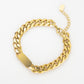 "Bracelets chaîne cubaine dorée pour femme"
