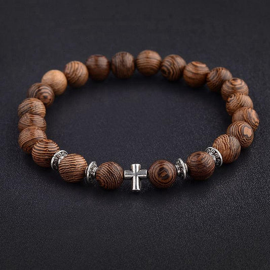 Bracelets en bois naturel pour homme et femme