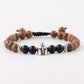 Bracelets en bois naturel pour homme et femme ABK040-9