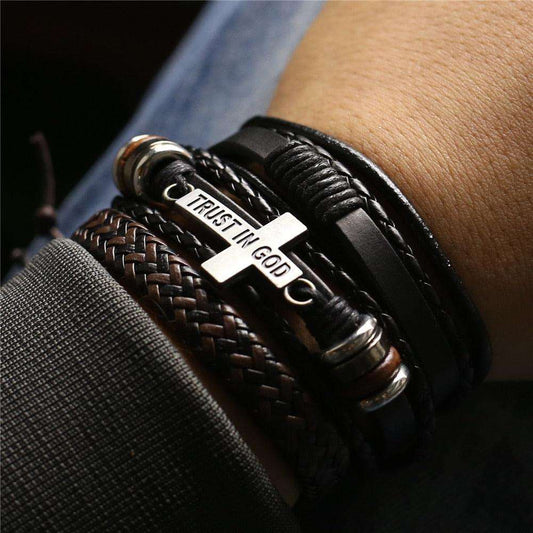 Bracelets en cuir pour homme et femme