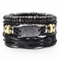 Bracelets en cuir pour homme et femme style 4