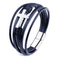 Bracelets en cuir véritable avec croix pour hommes