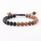 Bracelets en perles de bois naturelles pour hommes et femmes ABK040-10