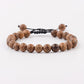 Bracelets en perles de bois naturelles pour hommes et femmes ABK040-1