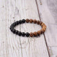 Bracelets en perles de bois naturelles pour hommes et femmes 005-A2