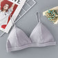 Brassière en coton pour femme - Lingerie sexy confortable Gray One Size