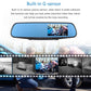 Caméra de voiture 4,3'' à double objectif - Enregistreur vidéo FHD 1080P avec vision nocturne