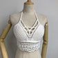 "Camisole de plage sexy avec franges pour femmes" 10 white One Size