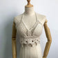 "Camisole de plage sexy avec franges pour femmes" 08 beige One Size