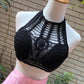 "Camisole de plage sexy avec franges pour femmes" 03 black One Size