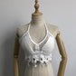 "Camisole de plage sexy avec franges pour femmes" 08 white One Size