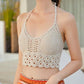 "Camisole de plage sexy avec franges pour femmes" 04 beige One Size