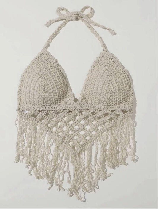 "Camisole de plage sexy avec franges pour femmes"
