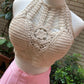 "Camisole de plage sexy avec franges pour femmes" 03 beige One Size