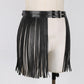 "Ceinture de jupe à franges en cuir synthétique pour femmes - costume de soirée cosplay"
