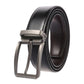 Ceinture en cuir véritable pour homme Silver buckle Black