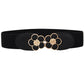 Ceintures larges pour femme - Accessoires de robe de soirée élastiques noirs style 3 black color