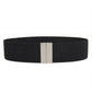 Ceintures larges pour femme - Accessoires de robe de soirée élastiques noirs styl 7 silver blackL