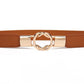Ceintures larges pour femme - Accessoires de robe de soirée élastiques noirs style 2 brown color