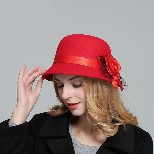 Chapeau en laine à large bord pour femme | AOMshop