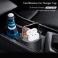Chargeur sans fil 10W pour voiture avec support de tasse pour iPhone 13, 12 Pro, XS, XR/X, Samsung Galaxy S9/S8/Note10/Note9